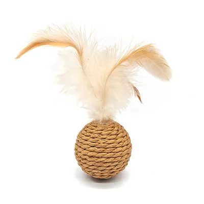 IntiMeg Jouet pour chat en forme de balle en sisal