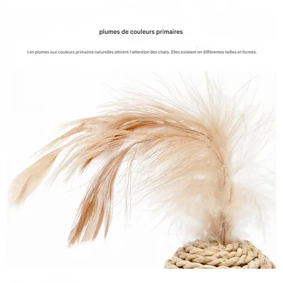 FurryFusion Jouet pour chat en forme de boule de rotin