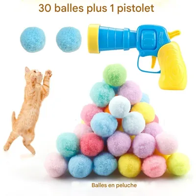 Pet Planet Chats CatFun Kit de Lanceur de Balles pour Chats 51 Pièces