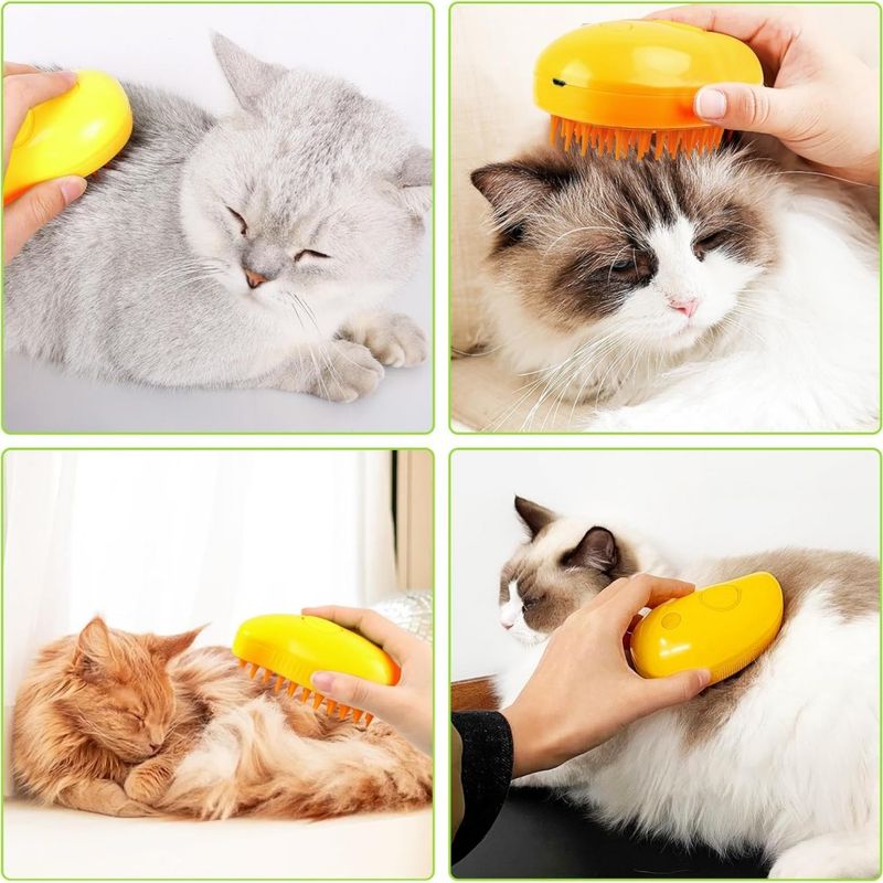 Petopia Brosse à vapeur 3 en 1 pour chat et chien