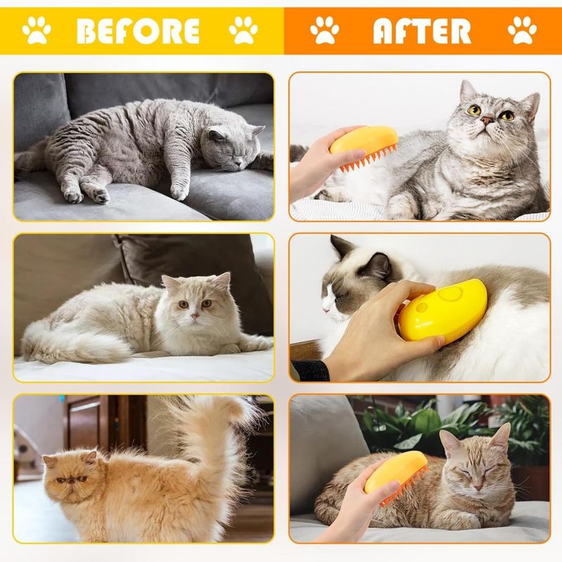 Petopia Brosse à vapeur 3 en 1 pour chat et chien
