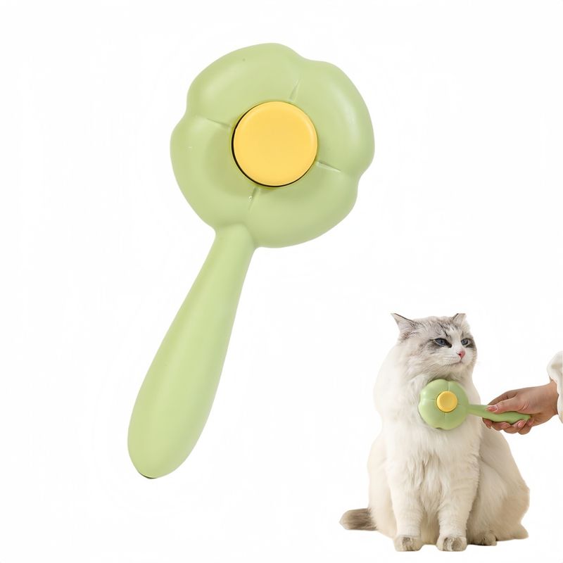 FurryFusion Brosse de toilettage pour chat Four Leaf Clover