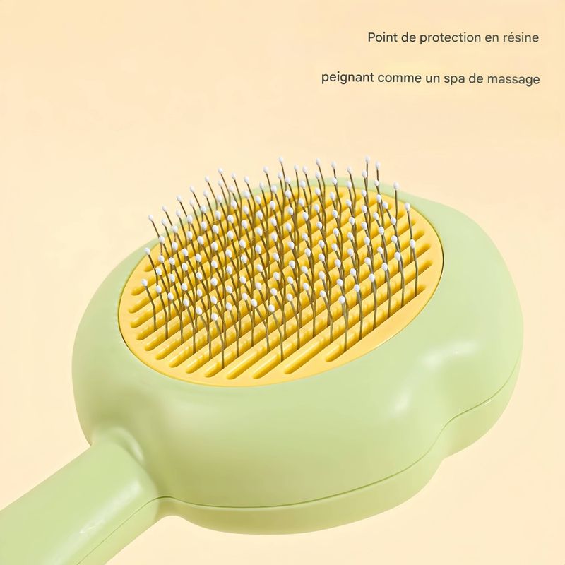 FurryFusion Brosse de toilettage pour chat Four Leaf Clover