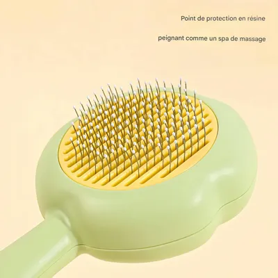 FurryFusion Brosse de toilettage pour chat Four Leaf Clover