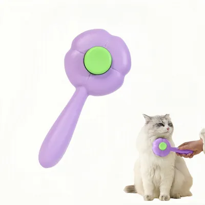 FurryFusion Brosse de toilettage pour chat Four Leaf Clover