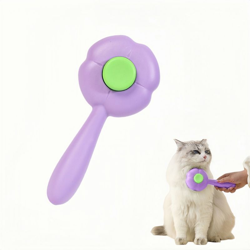 FurryFusion Brosse de toilettage pour chat Four Leaf Clover