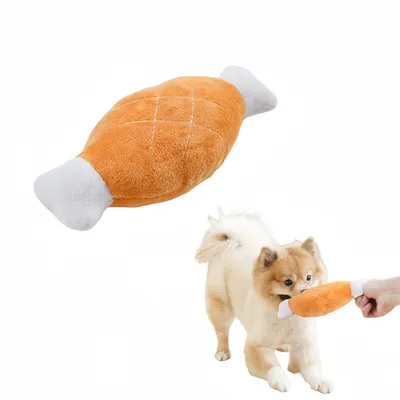 FurryFusion Jouet en peluche pour chien en forme de pilon de poulet FurryFusion Jouet en peluche pour chien en forme de pilon de poulet