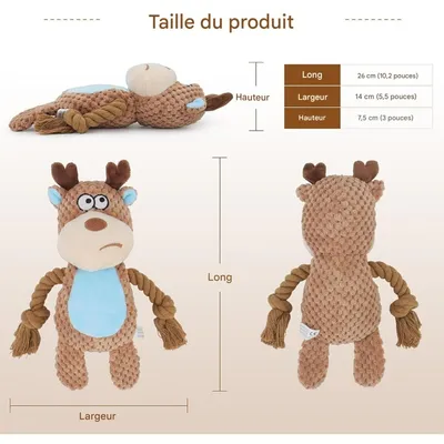 Pet Planet Chiens Jouet en Peluche et en Corde
