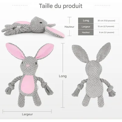 Pet Planet Chiens Jouet en Peluche et en Corde