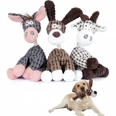 Pet Planet Chiens Happy Time Jouet d'Âne en Peluche
