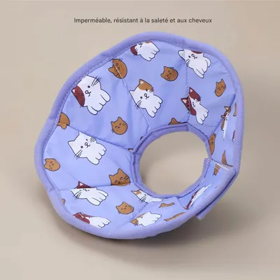 FurryFusion Collier anti-léchage violet pour chat