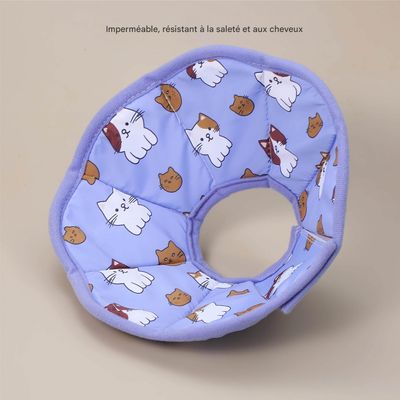 FurryFusion Collier anti-léchage violet pour chat