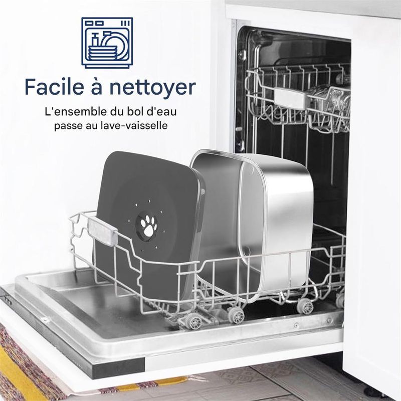 IntiMeg Gamelle d'eau anti - éclaboussure en acier inoxydable 4,5L