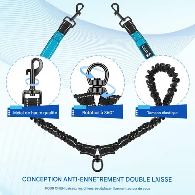 Petopia  Laisse double pour chien