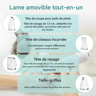 IntiMeg Tondeuse 4 en 1 pour chats et chiens