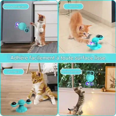 Pet Planet Chats Happy Time Jouet de Moulinet Interactif