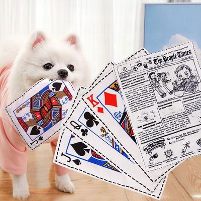 Pet Planet Jouet sonore en forme de carte de jeu 4 articles