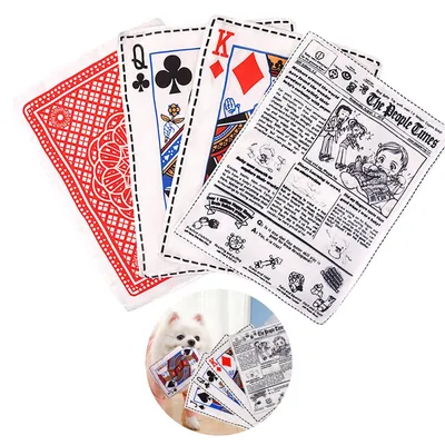 Pet Planet Jouet sonore en forme de carte de jeu 4 articles
