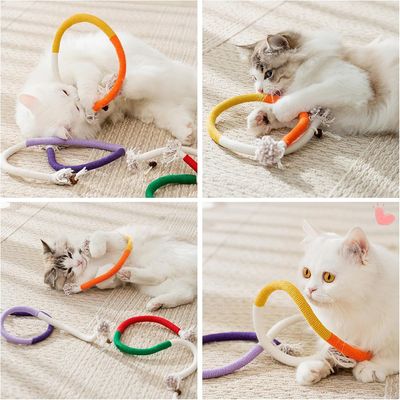 Pet Planet Jouet de dentition interactif en corde pour chat