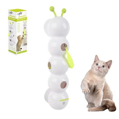 Pet Planet Juguete interactivo para gatos con forma de gusano