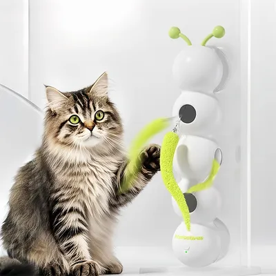 Pet Planet Juguete interactivo para gatos con forma de gusano