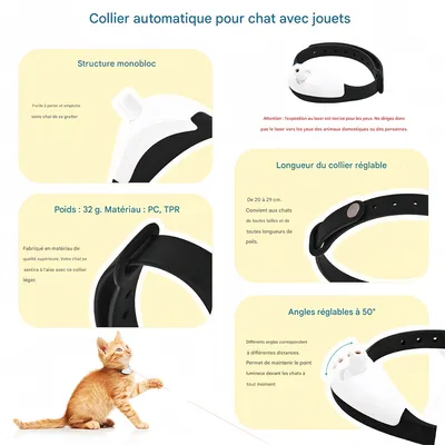 Pet Planet Collier à laser intelligent pour chat