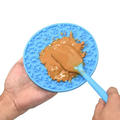 IntiMeg Tapis à Lécher bleu pour Chiens