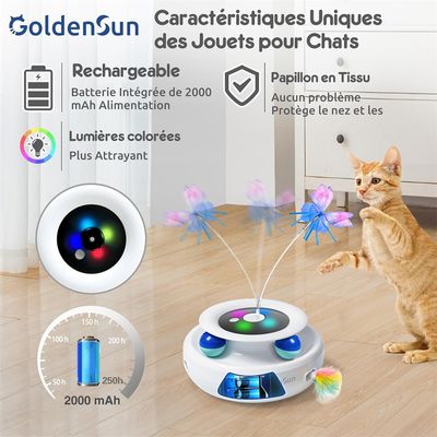Pet Planet Jouet électrique multifonctionnel pour chat