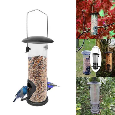 IntiMeg Mangeoire à oiseaux suspendue en métal