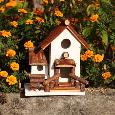 IntiMeg Mangeoire à oiseaux en bois