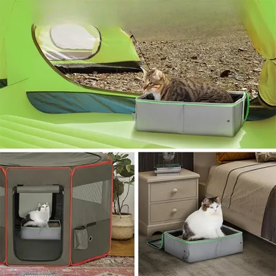 Pet Planet Bac à litière pliable pour chat