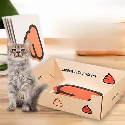 Pet Planet Bac à litière jetable pliable pour chat 3 pièces