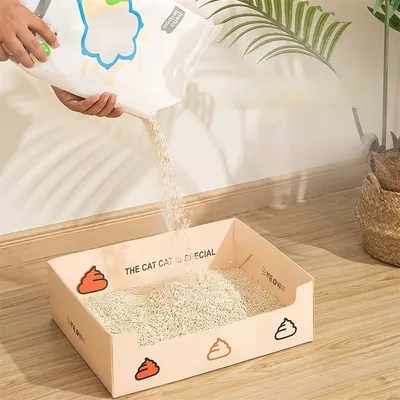 Pet Planet Bac à litière jetable pliable pour chat 3 pièces Pet Planet Bac à litière jetable pliable pour chat 3 pièces