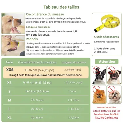 IntiMeg Muselière pour chien en 3D maillage respirant