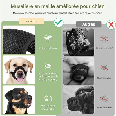 IntiMeg Muselière pour chien en 3D maillage respirant