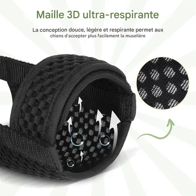 IntiMeg Muselière pour chien en 3D maillage respirant