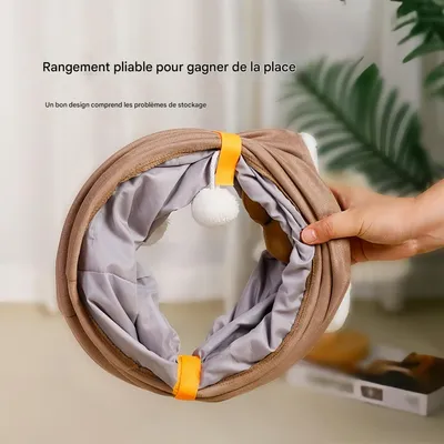 FurryFusion Tunnel pour chat avec balles de jeu