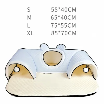 FurryFusion Tunnel en peluche pour lit pour chat