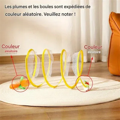 Pet Planet Tunnel pliable en S pour chat