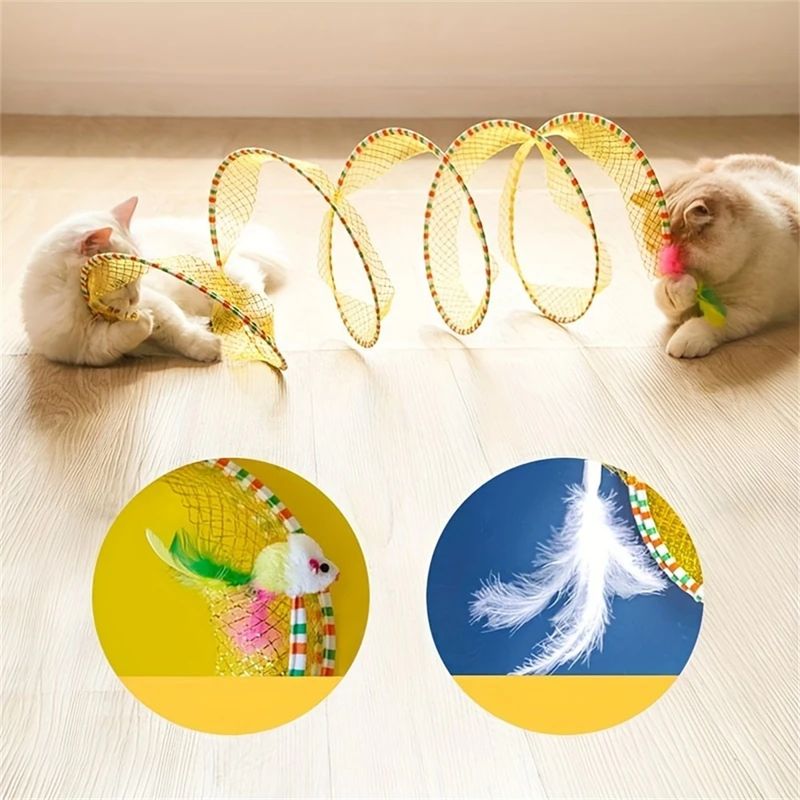 Pet Planet Tunnel pliable en S pour chat