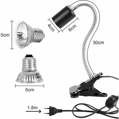 Kit Lampe Chauffante Tortue Terrestre Lampe Reptiles Chauffante