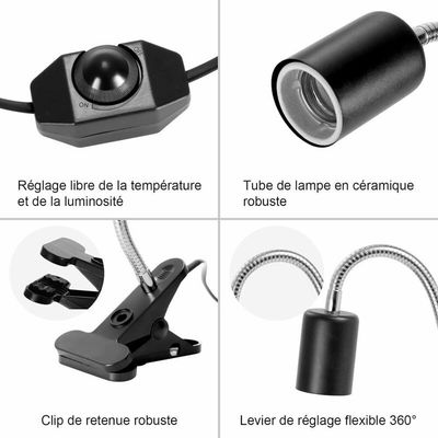 Kit Lampe Chauffante Tortue Terrestre Lampe Reptiles Chauffante