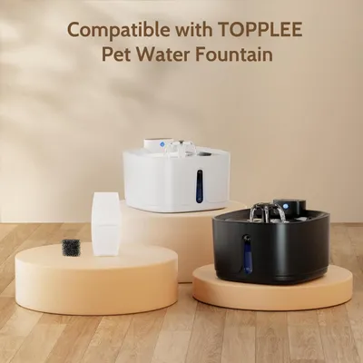 Fontaine à eau pour chats - 6 pièces d'éléments filtrants + 2 éponges