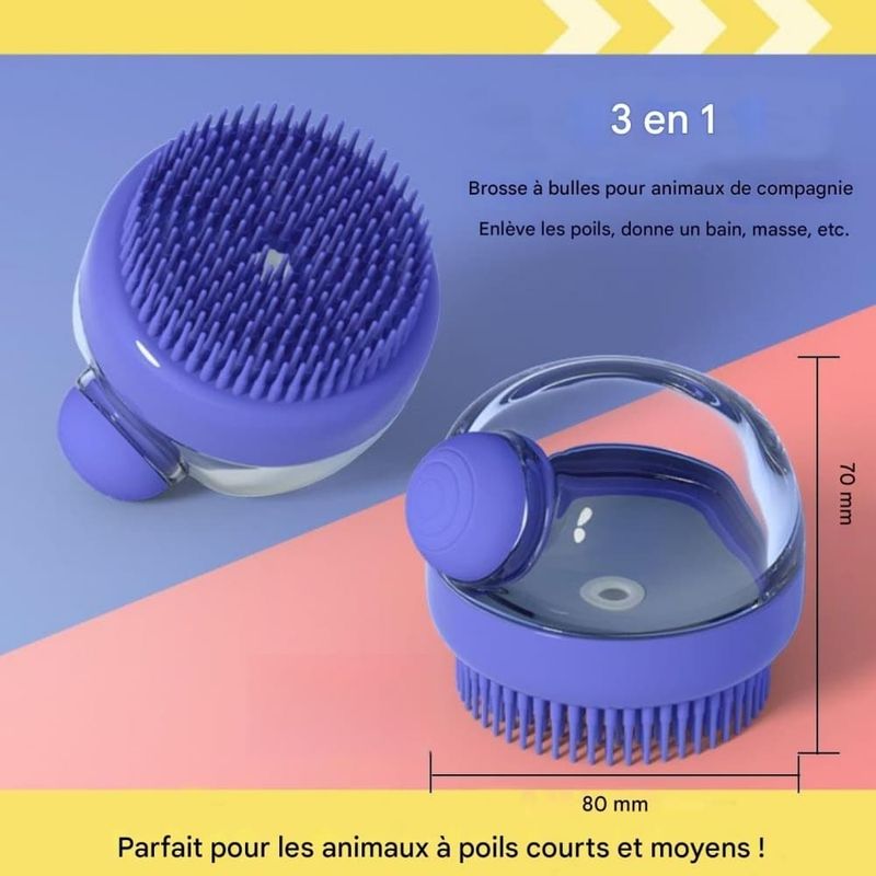 Pet Planet Chiens SoftClean 2 Brosses de Bain pour Chiens