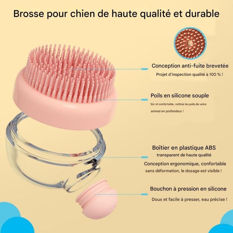 Pet Planet Chiens SoftClean 2 Brosses de Bain pour Chiens