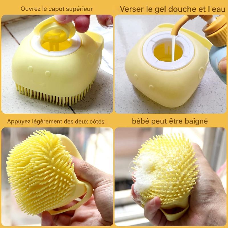 Petopia  Brosse de bain pour animaux de compagnie