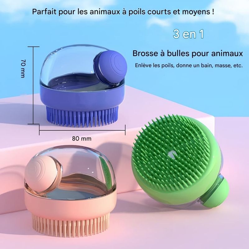 Pet Planet Chiens SoftClean 2 Brosses de Bain pour Chiens