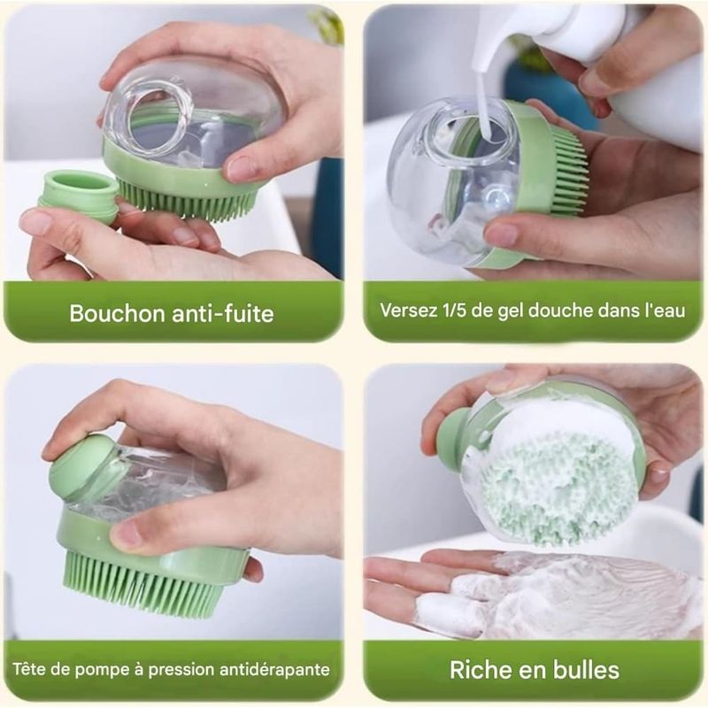 Pet Planet Chiens SoftClean 2 Brosses de Bain pour Chiens