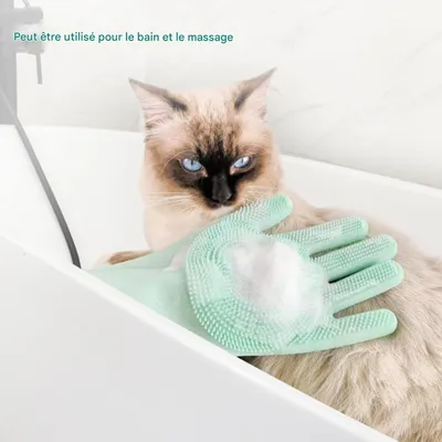 Petopia Gants de toilettage en silicone pour chien et chat