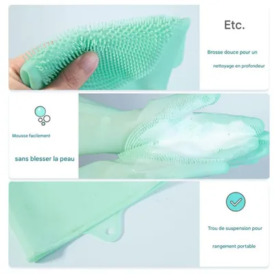 Petopia Gants de toilettage en silicone pour chien et chat